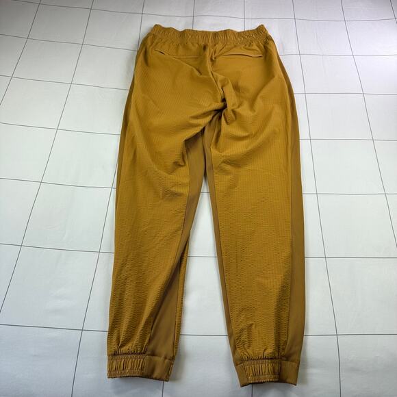 Athleta Pants Womens 4 Mustard Yellow Textured Brooklyn Jogger Sporty Athleisure - Picture 3 of 12